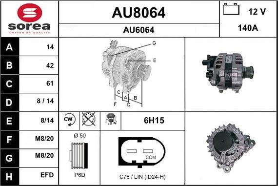 SNRA AU8064 - Alternator www.molydon.hr