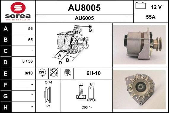 SNRA AU8005 - Alternator www.molydon.hr