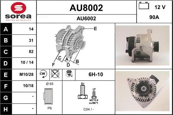 SNRA AU8002 - Alternator www.molydon.hr