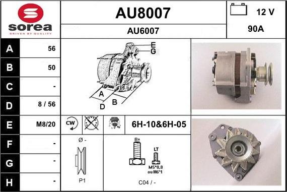 SNRA AU8007 - Alternator www.molydon.hr