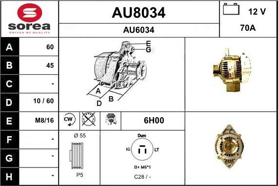SNRA AU8034 - Alternator www.molydon.hr