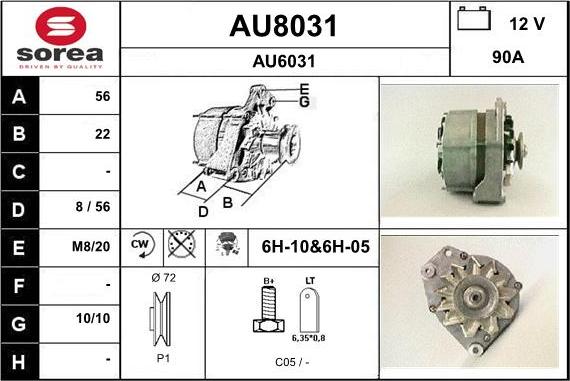 SNRA AU8031 - Alternator www.molydon.hr