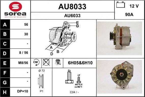 SNRA AU8033 - Alternator www.molydon.hr