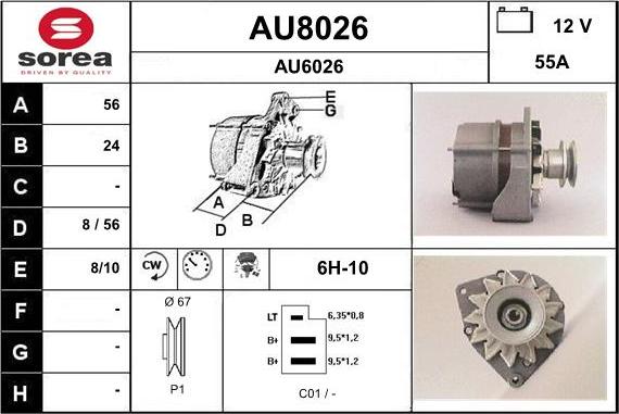 SNRA AU8026 - Alternator www.molydon.hr