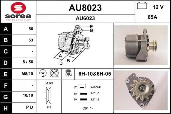 SNRA AU8023 - Alternator www.molydon.hr