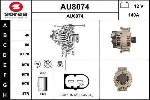 SNRA AU8074 - Alternator www.molydon.hr