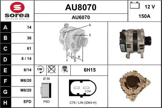 SNRA AU8070 - Alternator www.molydon.hr