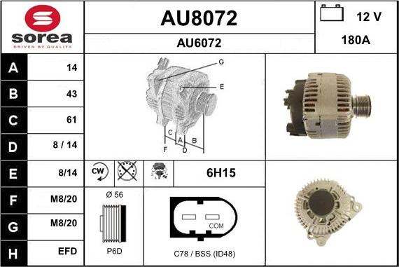 SNRA AU8072 - Alternator www.molydon.hr