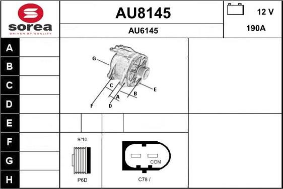 SNRA AU8145 - Alternator www.molydon.hr