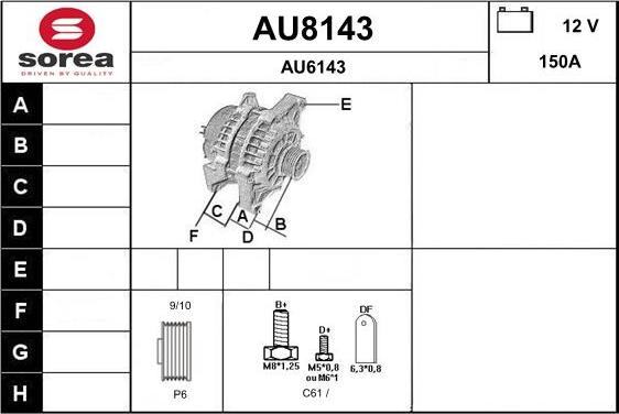 SNRA AU8143 - Alternator www.molydon.hr