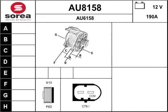 SNRA AU8158 - Alternator www.molydon.hr