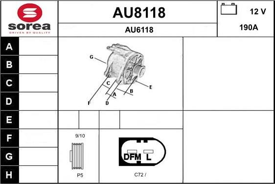 SNRA AU8118 - Alternator www.molydon.hr