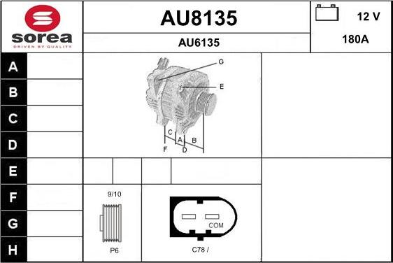 SNRA AU8135 - Alternator www.molydon.hr