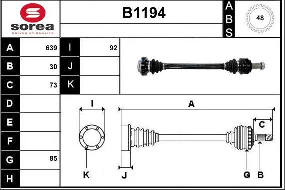 SNRA B1194 - Pogonska osovina www.molydon.hr