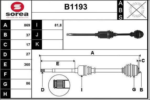 SNRA B1193 - Pogonska osovina www.molydon.hr