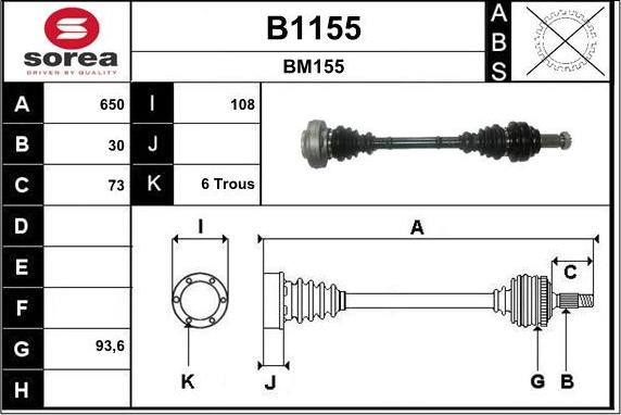 SNRA B1155 - Pogonska osovina www.molydon.hr