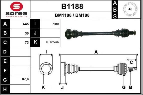 SNRA B1188 - Pogonska osovina www.molydon.hr