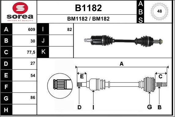 SNRA B1182 - Pogonska osovina www.molydon.hr