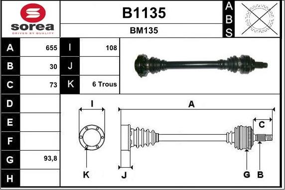 SNRA B1135 - Pogonska osovina www.molydon.hr