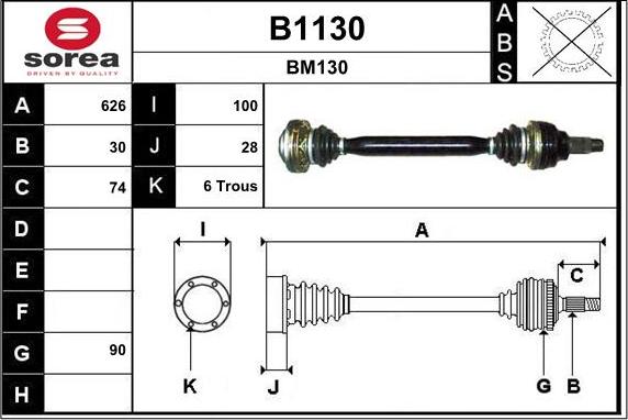 SNRA B1130 - Pogonska osovina www.molydon.hr