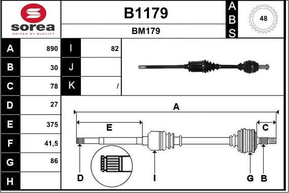 SNRA B1179 - Pogonska osovina www.molydon.hr