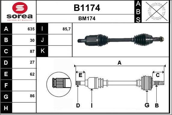 SNRA B1174 - Pogonska osovina www.molydon.hr