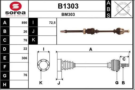 SNRA B1303 - Pogonska osovina www.molydon.hr