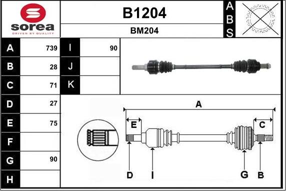 SNRA B1204 - Pogonska osovina www.molydon.hr