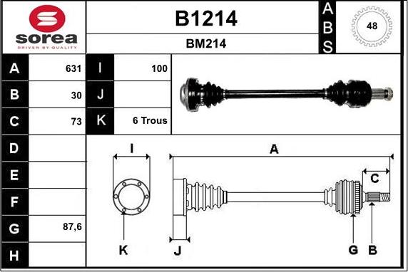 SNRA B1214 - Pogonska osovina www.molydon.hr