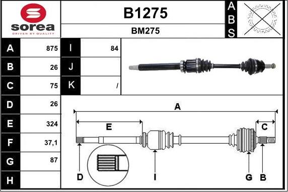 SNRA B1275 - Pogonska osovina www.molydon.hr