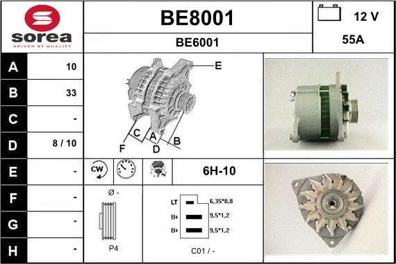 SNRA BE8001 - Alternator www.molydon.hr