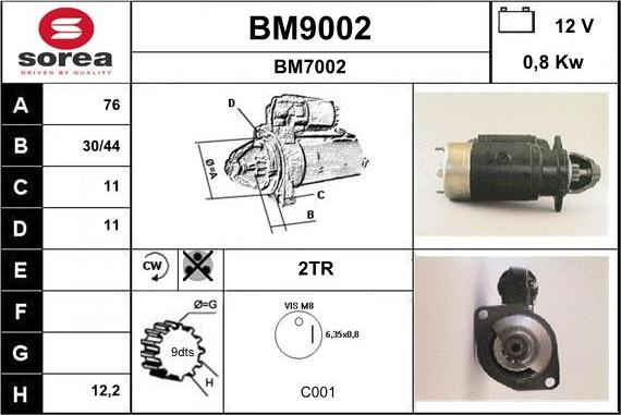 SNRA BM9002 - Starter www.molydon.hr