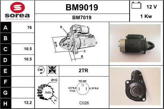 SNRA BM9019 - Starter www.molydon.hr