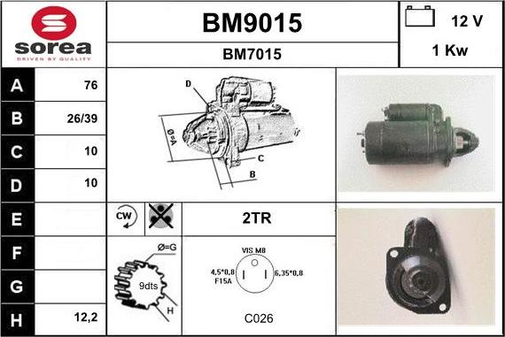 SNRA BM9015 - Starter www.molydon.hr