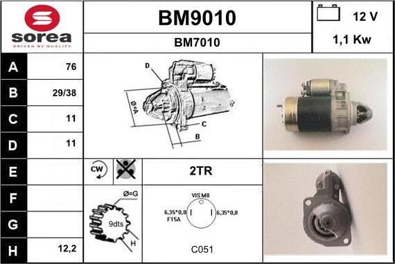 SNRA BM9010 - Starter www.molydon.hr