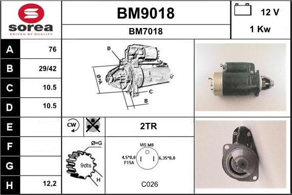 SNRA BM9018 - Starter www.molydon.hr