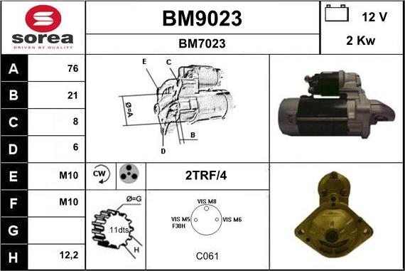 SNRA BM9023 - Starter www.molydon.hr