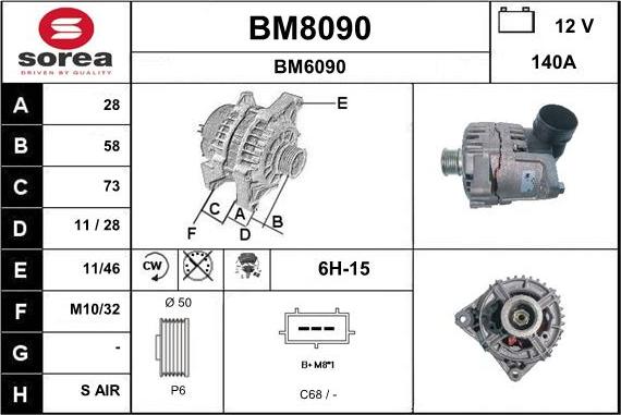 SNRA BM8090 - Alternator www.molydon.hr