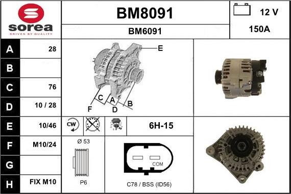 SNRA BM8091 - Alternator www.molydon.hr