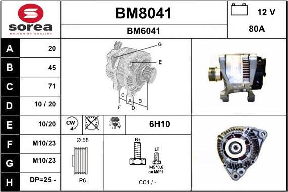 SNRA BM8041 - Alternator www.molydon.hr