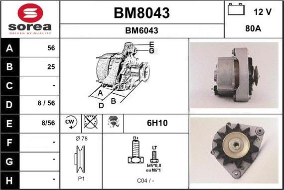 SNRA BM8043 - Alternator www.molydon.hr