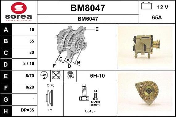 SNRA BM8047 - Alternator www.molydon.hr