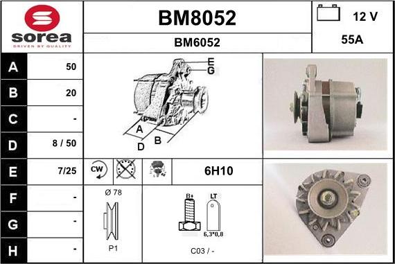 SNRA BM8052 - Alternator www.molydon.hr