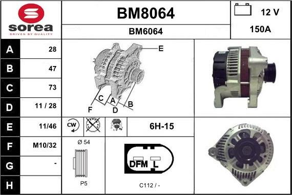 SNRA BM8064 - Alternator www.molydon.hr