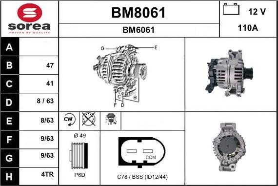 SNRA BM8061 - Alternator www.molydon.hr