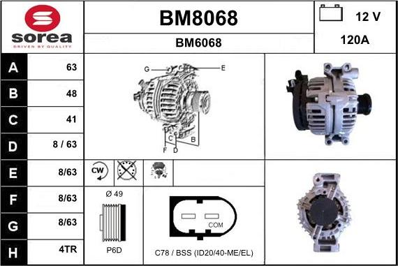 SNRA BM8068 - Alternator www.molydon.hr