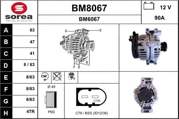 SNRA BM8067 - Alternator www.molydon.hr