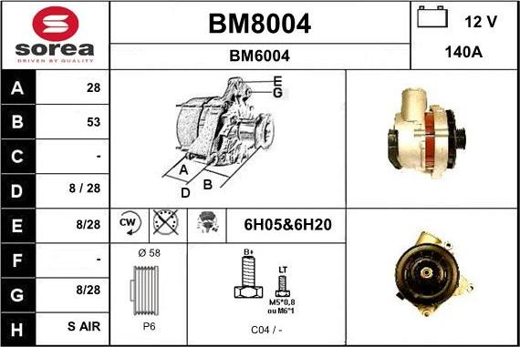 SNRA BM8004 - Alternator www.molydon.hr