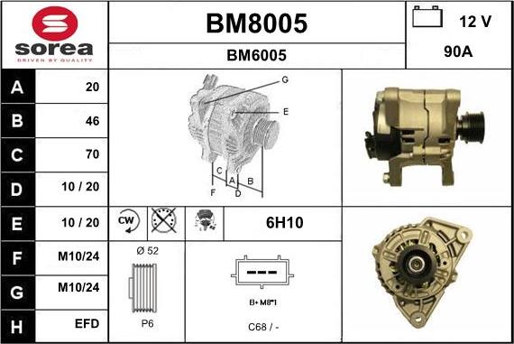 SNRA BM8005 - Alternator www.molydon.hr