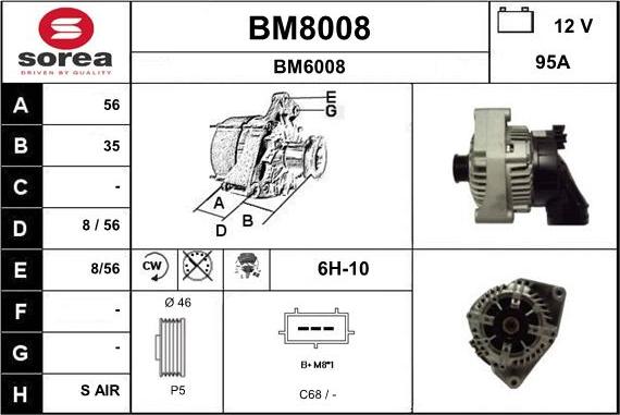 SNRA BM8008 - Alternator www.molydon.hr